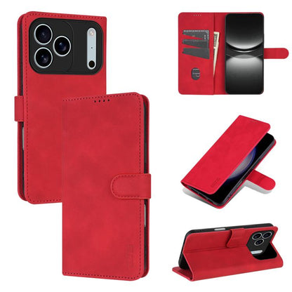 AZNS Skin Feel Calf Texture Flip Leather Phone Case, For iPhone 17 Pro, For iPhone 17, For iPhone Air, For iPhone 15 Pro Max