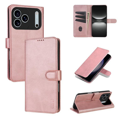 AZNS Skin Feel Calf Texture Flip Leather Phone Case, For iPhone 17 Pro, For iPhone 17, For iPhone Air, For iPhone 15 Pro Max