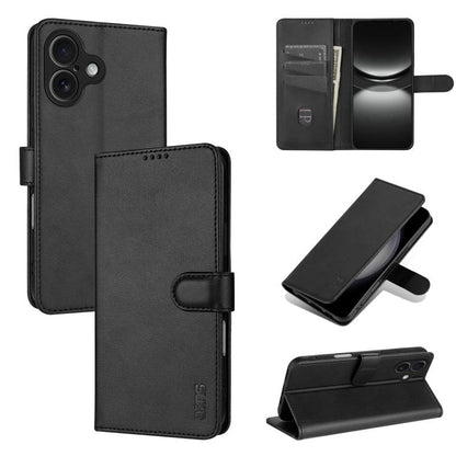 AZNS Skin Feel Calf Texture Flip Leather Phone Case, For iPhone 17 Pro, For iPhone 17, For iPhone Air, For iPhone 15 Pro Max
