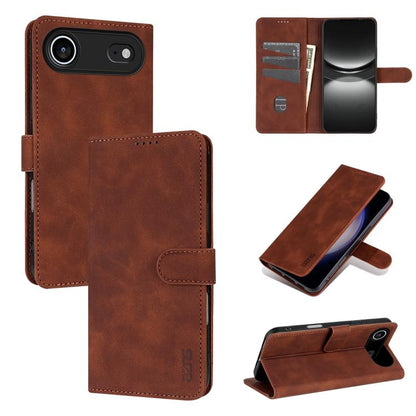 AZNS Skin Feel Calf Texture Flip Leather Phone Case, For iPhone 17 Pro, For iPhone 17, For iPhone Air, For iPhone 15 Pro Max
