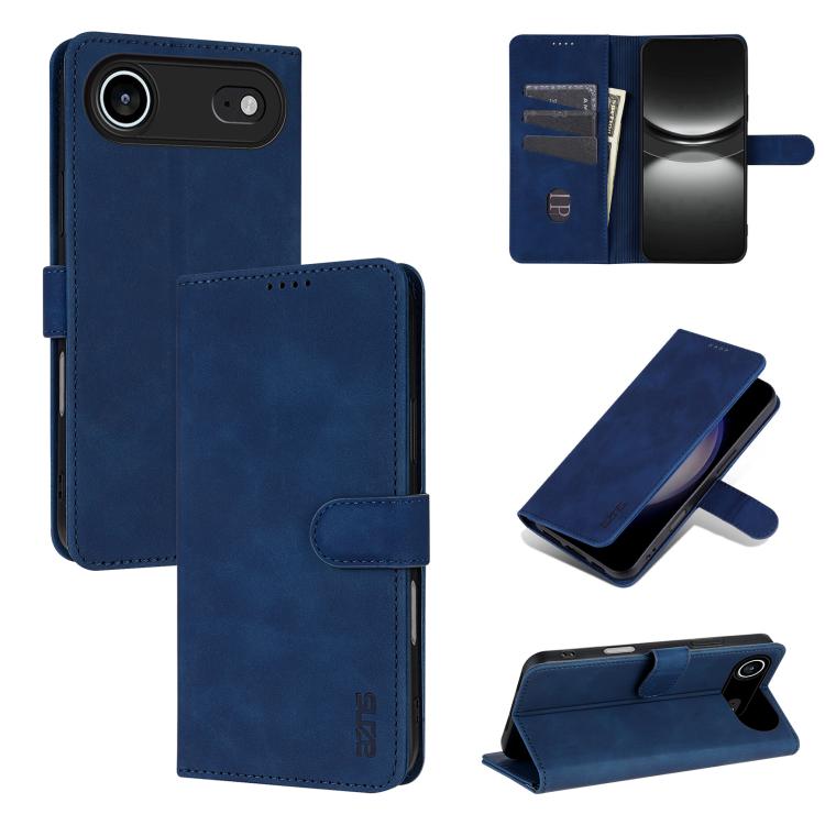 AZNS Skin Feel Calf Texture Flip Leather Phone Case, For iPhone 17 Pro, For iPhone 17, For iPhone Air, For iPhone 15 Pro Max