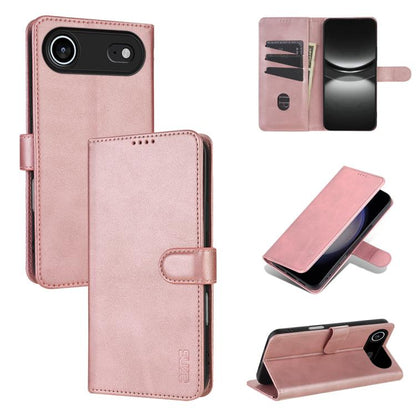 AZNS Skin Feel Calf Texture Flip Leather Phone Case, For iPhone 17 Pro, For iPhone 17, For iPhone Air, For iPhone 15 Pro Max
