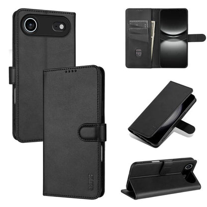 AZNS Skin Feel Calf Texture Flip Leather Phone Case, For iPhone 17 Pro, For iPhone 17, For iPhone Air, For iPhone 15 Pro Max