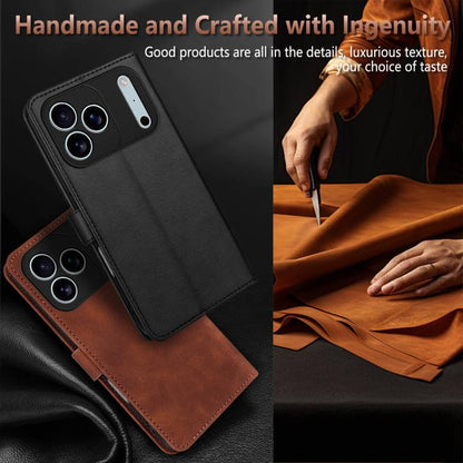 AZNS Skin Feel Calf Texture Flip Leather Phone Case, For iPhone 18 Pro, For iPhone 18 Pro Max, For iPhone 17e / 16e, For iPhone 17 Pro Max