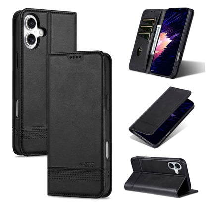 AZNS Magnetic Calf Texture Flip Leather Phone Case, For iPhone Air, For iPhone 16 Pro Max, For iPhone 16 Pro, For iPhone 16 Plus