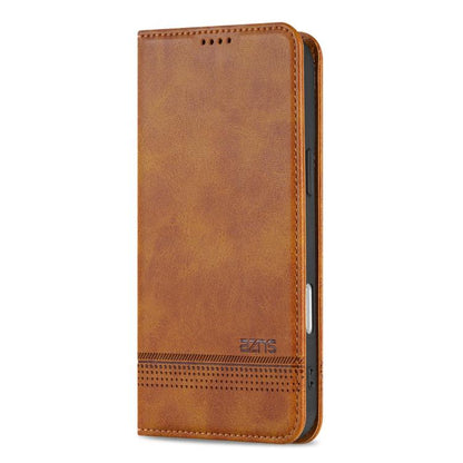 AZNS Magnetic Calf Texture Flip Leather Phone Case, For iPhone Air, For iPhone 16 Pro Max, For iPhone 16 Pro, For iPhone 16 Plus