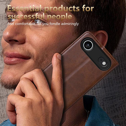 AZNS Magnetic Calf Texture Flip Leather Phone Case, For iPhone Air, For iPhone 16 Pro Max, For iPhone 16 Pro, For iPhone 16 Plus