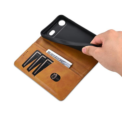 AZNS Magnetic Calf Texture Flip Leather Phone Case, For iPhone Air, For iPhone 16 Pro Max, For iPhone 16 Pro, For iPhone 16 Plus
