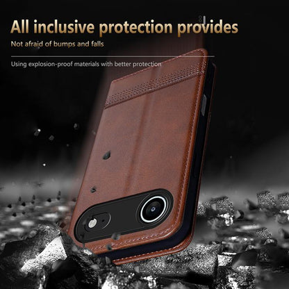 AZNS Magnetic Calf Texture Flip Leather Phone Case, For iPhone Air, For iPhone 16 Pro Max, For iPhone 16 Pro, For iPhone 16 Plus