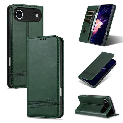 AZNS Magnetic Calf Texture Flip Leather Phone Case, For iPhone Air, For iPhone 16 Pro Max, For iPhone 16 Pro, For iPhone 16 Plus