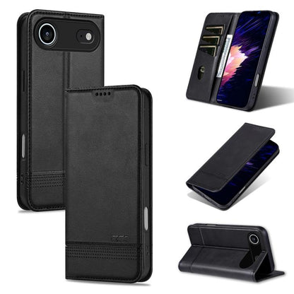 AZNS Magnetic Calf Texture Flip Leather Phone Case, For iPhone Air, For iPhone 16 Pro Max, For iPhone 16 Pro, For iPhone 16 Plus