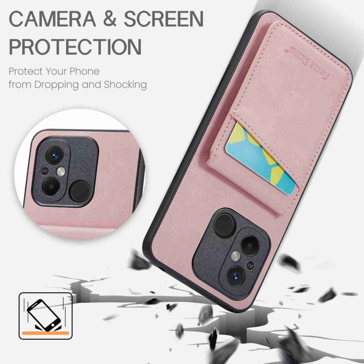 Fierre Shann Crazy Horse Card Holder Back Cover PU Phone Case, For Xiaomi Redmi 12C / 11A, For Xiaomi 13 Lite, For Xiaomi 13 Pro