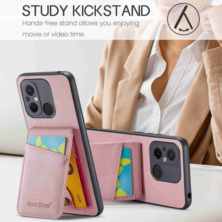 Fierre Shann Crazy Horse Card Holder Back Cover PU Phone Case, For Xiaomi Redmi 12C / 11A, For Xiaomi 13 Lite, For Xiaomi 13 Pro
