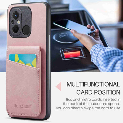 Fierre Shann Crazy Horse Card Holder Back Cover PU Phone Case, For Xiaomi Redmi 12C / 11A, For Xiaomi 13 Lite, For Xiaomi 13 Pro