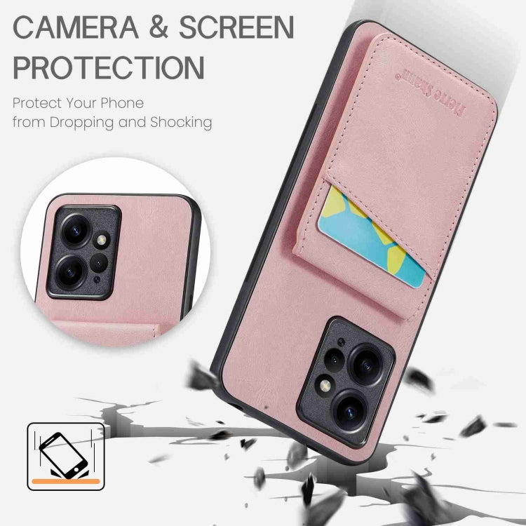 Fierre Shann Crazy Horse Card Holder Back Cover PU Phone Case, For Xiaomi Redmi Note 12 4G Global, For Xiaomi Redmi Note 12 Pro+ Global, For Xiaomi Redmi Note 12 Pro 5G Global, For Xiaomi Redmi Note 12 5G Global