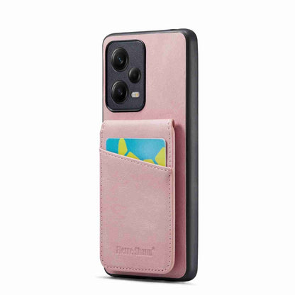 Fierre Shann Crazy Horse Card Holder Back Cover PU Phone Case, For Xiaomi Redmi Note 12 4G Global, For Xiaomi Redmi Note 12 Pro+ Global, For Xiaomi Redmi Note 12 Pro 5G Global, For Xiaomi Redmi Note 12 5G Global