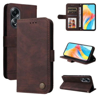 Skin Feel Life Tree Metal Button Leather Phone Case, Series 1