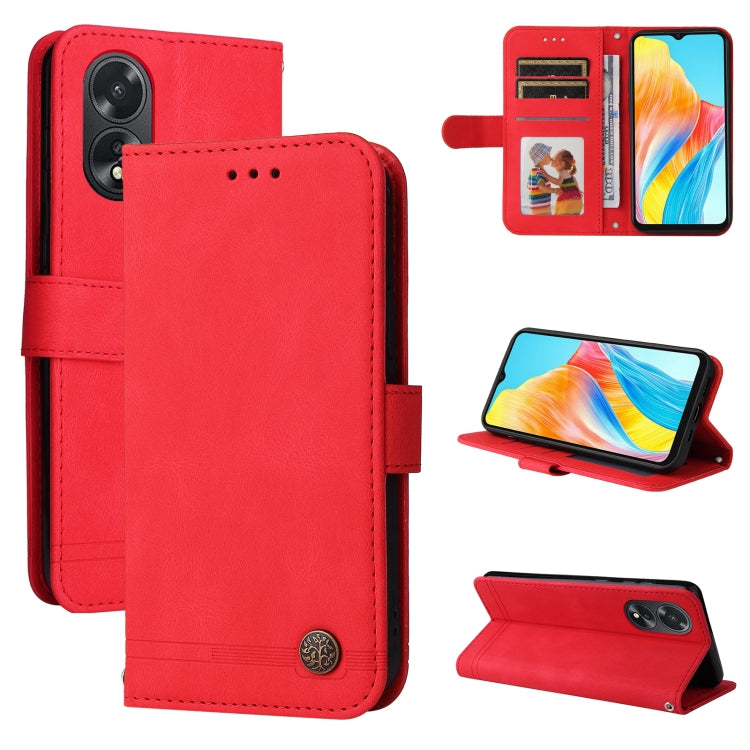 Skin Feel Life Tree Metal Button Leather Phone Case, Series 1