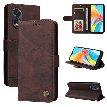 Skin Feel Life Tree Metal Button Leather Phone Case, Series 1