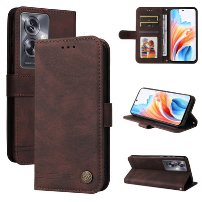 Skin Feel Life Tree Metal Button Leather Phone Case, Series 1