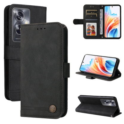 Skin Feel Life Tree Metal Button Leather Phone Case, Series 1