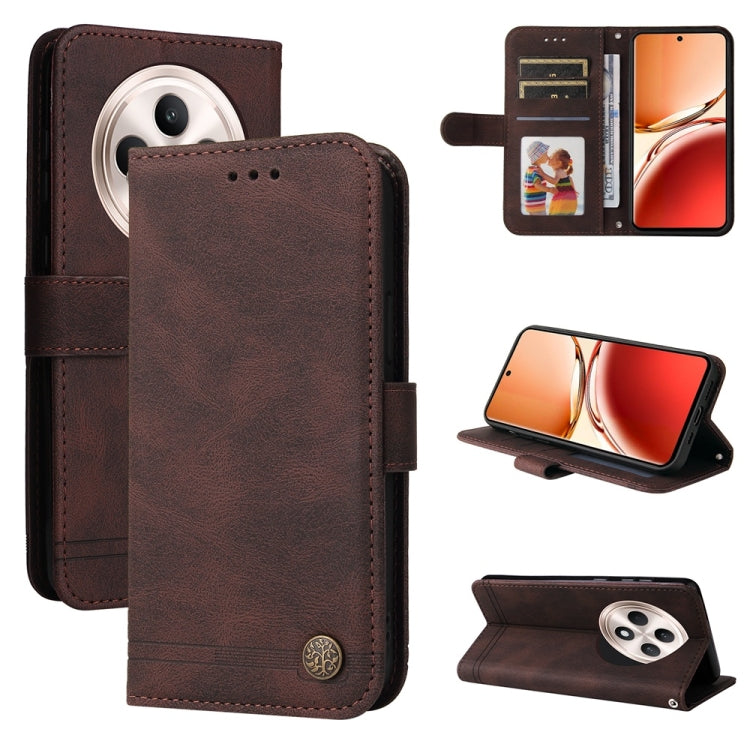 Skin Feel Life Tree Metal Button Leather Phone Case, Series 1