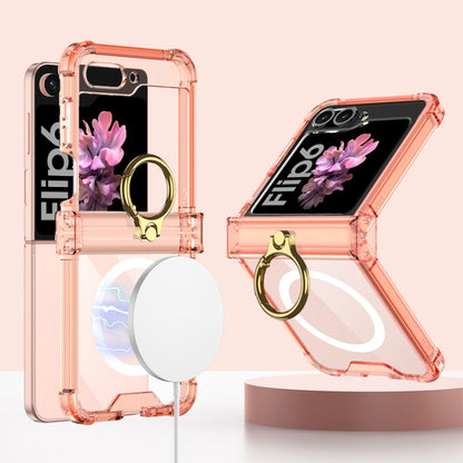 GKK MagSafe Airbag Hinge Shockproof Phone Case with Ring Holder, For Samsung Galaxy Z Flip6 / Flip7 FE, For Samsung Galaxy Z Flip5