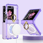 GKK MagSafe Airbag Hinge Shockproof Phone Case with Ring Holder, For Samsung Galaxy Z Flip6 / Flip7 FE, For Samsung Galaxy Z Flip5