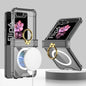GKK MagSafe Airbag Hinge Shockproof Phone Case with Ring Holder, For Samsung Galaxy Z Flip6 / Flip7 FE, For Samsung Galaxy Z Flip5