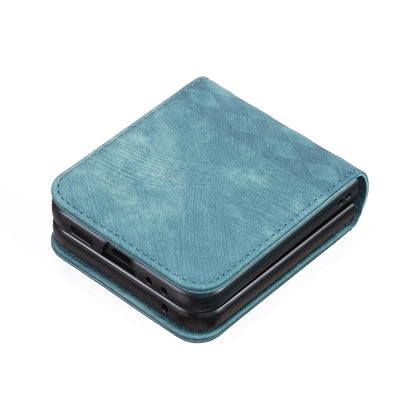 Plaid Embossed Leather Phone Case, For Samsung Galaxy Z Flip6 / Flip7 FE, For Samsung Galaxy Z Flip5, For Samsung Galaxy Z Flip4, For Samsung Galaxy Z Flip3 5G