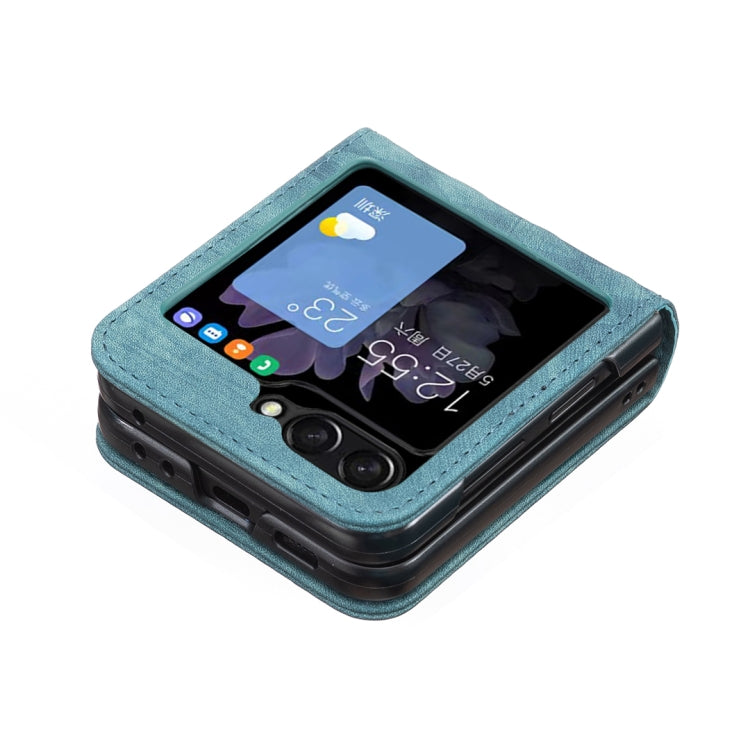 Plaid Embossed Leather Phone Case, For Samsung Galaxy Z Flip6 / Flip7 FE, For Samsung Galaxy Z Flip5, For Samsung Galaxy Z Flip4, For Samsung Galaxy Z Flip3 5G