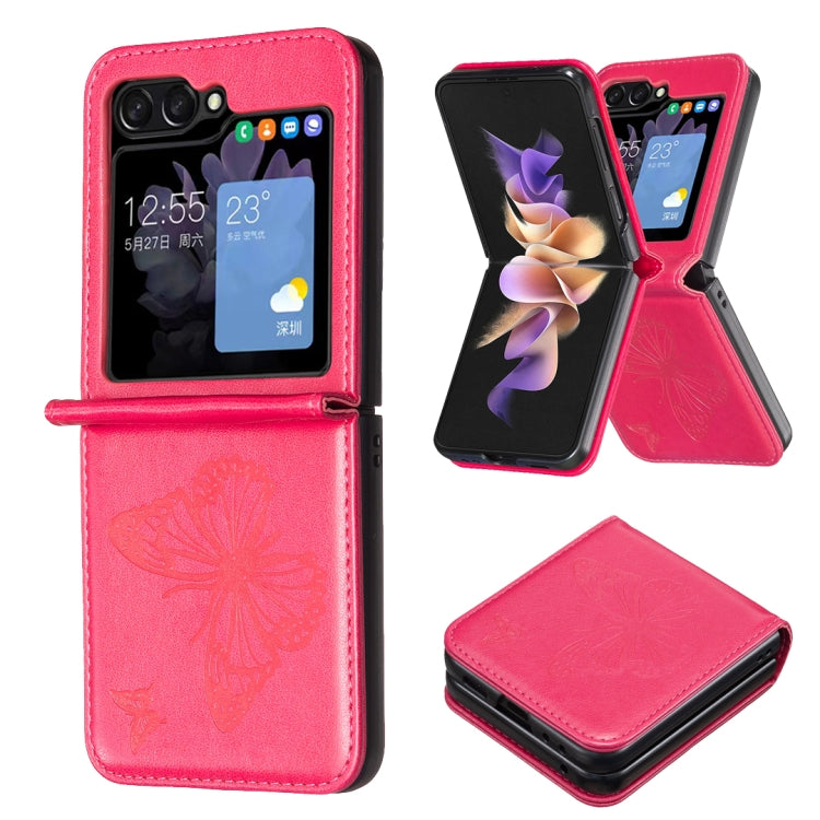 Embossing Two Butterflies Leather Phone Case