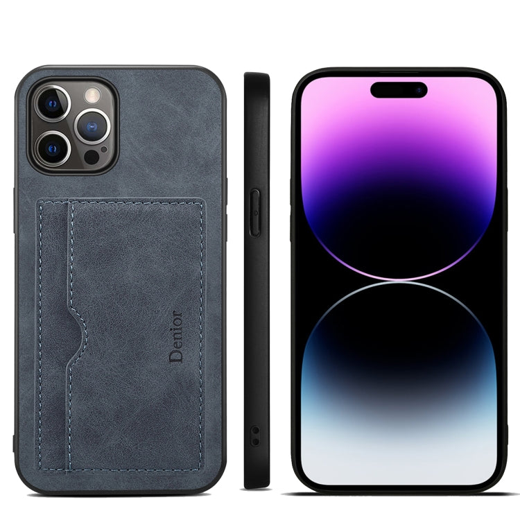 Denior PU Single Card Slot Holder Phone Case, For iPhone 15 Pro Max, For iPhone 15 Pro, For iPhone 15 Plus, For iPhone 15
