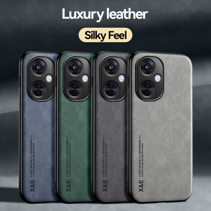 Skin Feel Magnetic Leather Back Phone Case