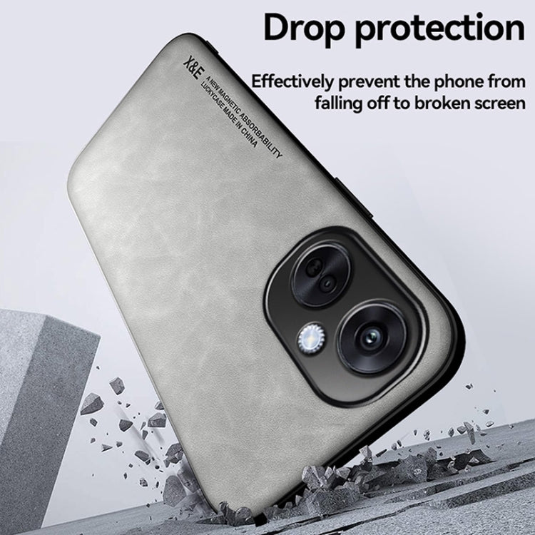Skin Feel Magnetic Leather Back Phone Case