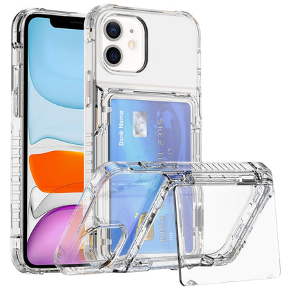 Crystal Clear Flip Card Slot Phone Case, For iPhone 13 Pro Max, For iPhone 13 Pro, For iPhone 13, For iPhone 12 / 12 Pro, For iPhone 12 Pro Max, For iPhone 11 Pro Max, For iPhone 11, For iPhone 11 Pro