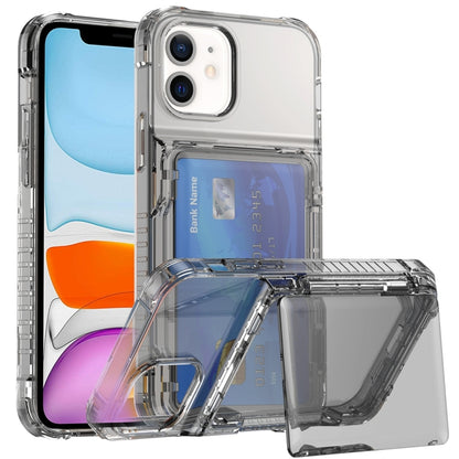 Crystal Clear Flip Card Slot Phone Case, For iPhone 13 Pro Max, For iPhone 13 Pro, For iPhone 13, For iPhone 12 / 12 Pro, For iPhone 12 Pro Max, For iPhone 11 Pro Max, For iPhone 11, For iPhone 11 Pro