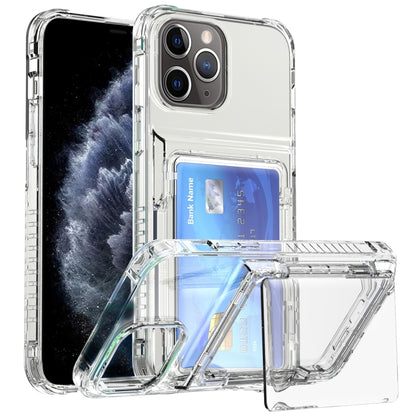 Crystal Clear Flip Card Slot Phone Case, For iPhone 13 Pro Max, For iPhone 13 Pro, For iPhone 13, For iPhone 12 / 12 Pro, For iPhone 12 Pro Max, For iPhone 11 Pro Max, For iPhone 11, For iPhone 11 Pro