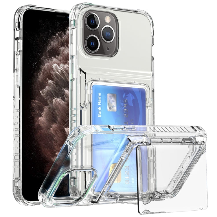 Crystal Clear Flip Card Slot Phone Case, For iPhone 13 Pro Max, For iPhone 13 Pro, For iPhone 13, For iPhone 12 / 12 Pro, For iPhone 12 Pro Max, For iPhone 11 Pro Max, For iPhone 11, For iPhone 11 Pro