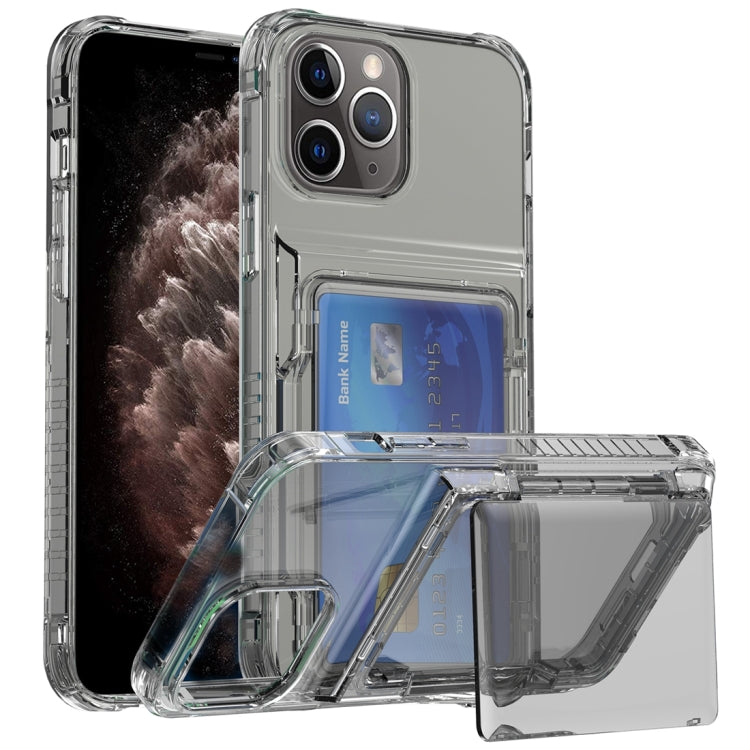 Crystal Clear Flip Card Slot Phone Case, For iPhone 13 Pro Max, For iPhone 13 Pro, For iPhone 13, For iPhone 12 / 12 Pro, For iPhone 12 Pro Max, For iPhone 11 Pro Max, For iPhone 11, For iPhone 11 Pro
