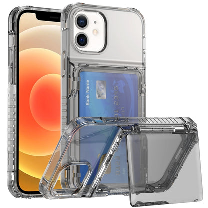 Crystal Clear Flip Card Slot Phone Case, For iPhone 13 Pro Max, For iPhone 13 Pro, For iPhone 13, For iPhone 12 / 12 Pro, For iPhone 12 Pro Max, For iPhone 11 Pro Max, For iPhone 11, For iPhone 11 Pro