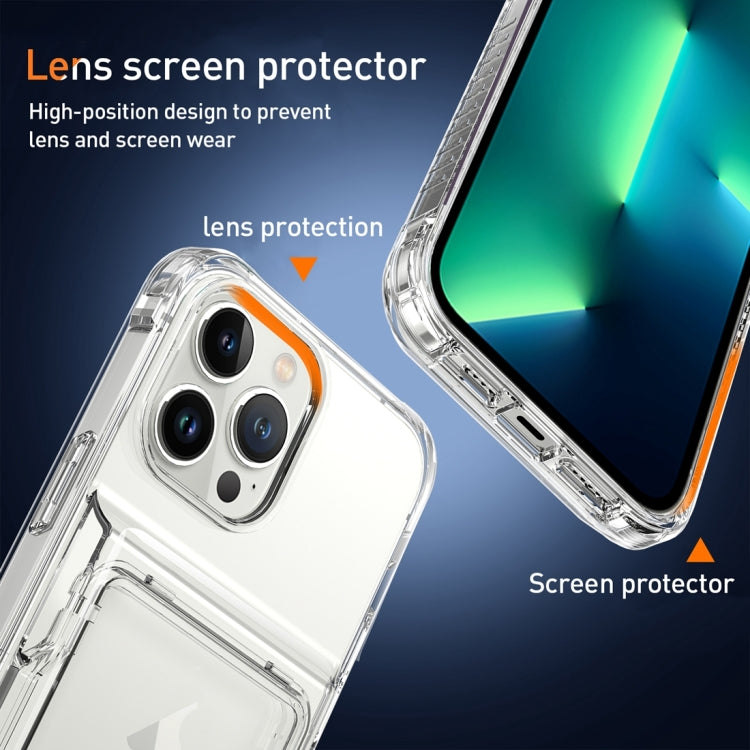 Crystal Clear Flip Card Slot Phone Case, For iPhone 13 Pro Max, For iPhone 13 Pro, For iPhone 13, For iPhone 12 / 12 Pro, For iPhone 12 Pro Max, For iPhone 11 Pro Max, For iPhone 11, For iPhone 11 Pro