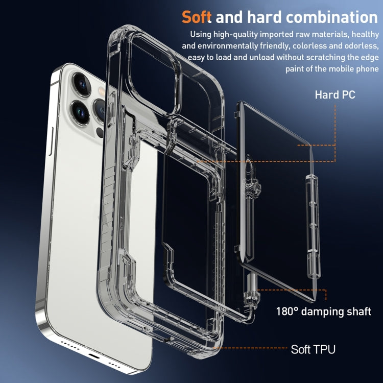 Crystal Clear Flip Card Slot Phone Case, For iPhone 13 Pro Max, For iPhone 13 Pro, For iPhone 13, For iPhone 12 / 12 Pro, For iPhone 12 Pro Max, For iPhone 11 Pro Max, For iPhone 11, For iPhone 11 Pro