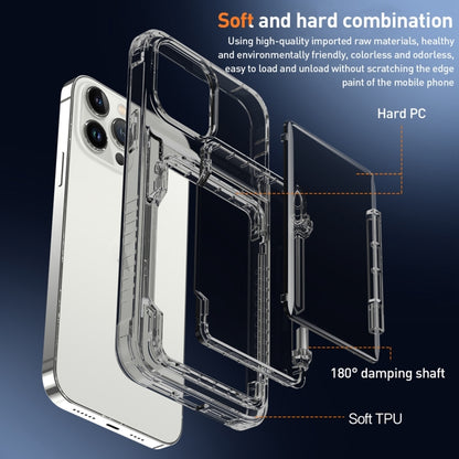 Crystal Clear Flip Card Slot Phone Case, For iPhone 13 Pro Max, For iPhone 13 Pro, For iPhone 13, For iPhone 12 / 12 Pro, For iPhone 12 Pro Max, For iPhone 11 Pro Max, For iPhone 11, For iPhone 11 Pro