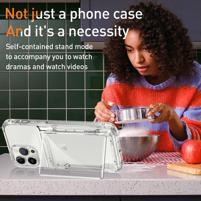 Crystal Clear Flip Card Slot Phone Case, For iPhone 13 Pro Max, For iPhone 13 Pro, For iPhone 13, For iPhone 12 / 12 Pro, For iPhone 12 Pro Max, For iPhone 11 Pro Max, For iPhone 11, For iPhone 11 Pro