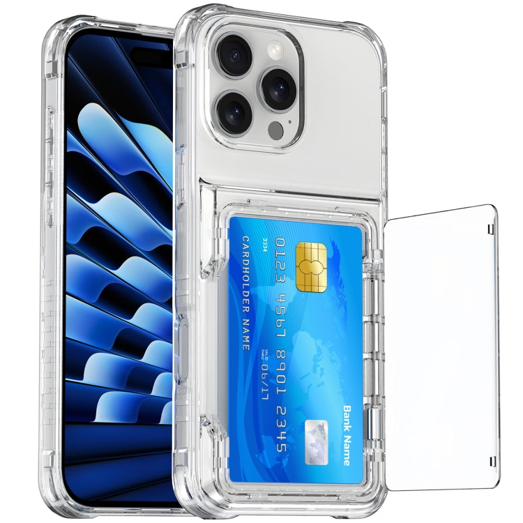 Crystal Clear Flip Card Slot Phone Case, For iPhone 16 Pro Max, For iPhone 16 Pro, For iPhone 16 Plus, For iPhone 16, For iPhone 15 Pro Max, For iPhone 15 Pro, For iPhone 15 Plus, For iPhone 15, For iPhone 14 Plus, For iPhone 14, For iPhone 14 Pro�����...