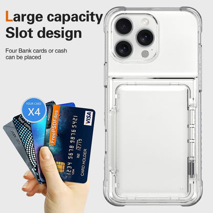 Crystal Clear Flip Card Slot Phone Case, For iPhone 16 Pro Max, For iPhone 16 Pro, For iPhone 16 Plus, For iPhone 16, For iPhone 15 Pro Max, For iPhone 15 Pro, For iPhone 15 Plus, For iPhone 15, For iPhone 14 Plus, For iPhone 14, For iPhone 14 Pro�����...