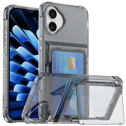 Crystal Clear Flip Card Slot Phone Case, For iPhone 16 Pro Max, For iPhone 16 Pro, For iPhone 16 Plus, For iPhone 16, For iPhone 15 Pro Max, For iPhone 15 Pro, For iPhone 15 Plus, For iPhone 15, For iPhone 14 Plus, For iPhone 14, For iPhone 14 Pro�����...