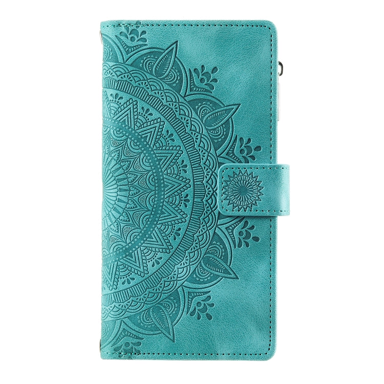 Multi-Card Totem Zipper Leather Phone Case