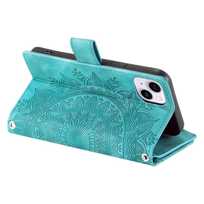 Multi-Card Totem Zipper Leather Phone Case